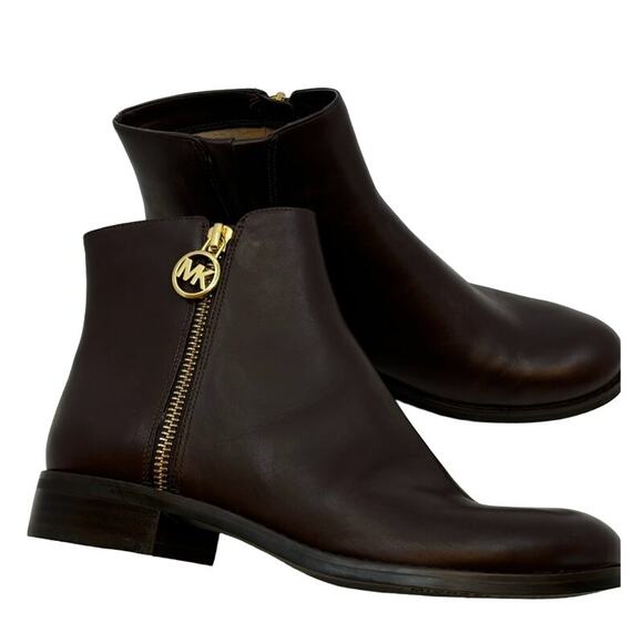 MICHAEL KORS Women's NEW Brown Leather Lainey Flat Bootie | Size 6 | NWOB - Picture 3 of 7